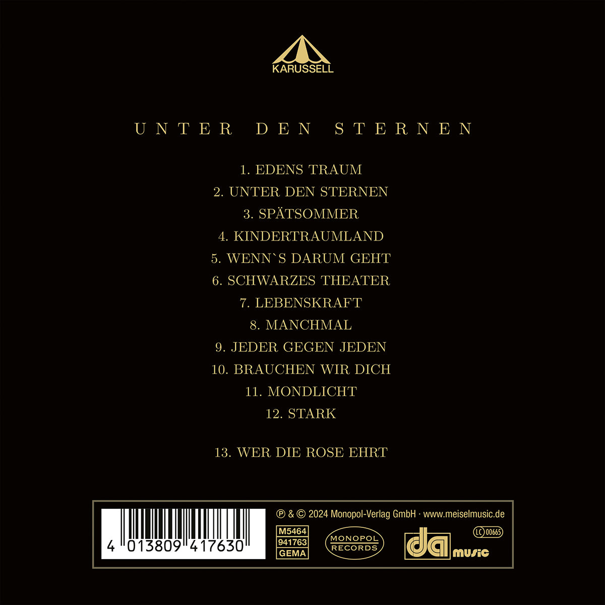 CD | KARUSSELL ROCKBAND | Unter den Sternen - Das 10. Album